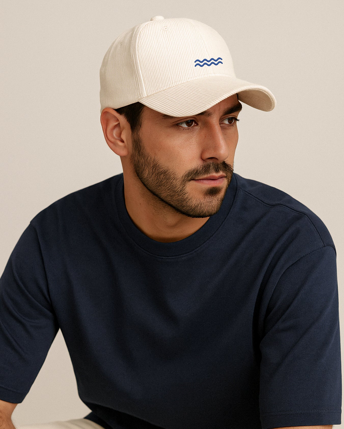 Casquette Velours Ivoire