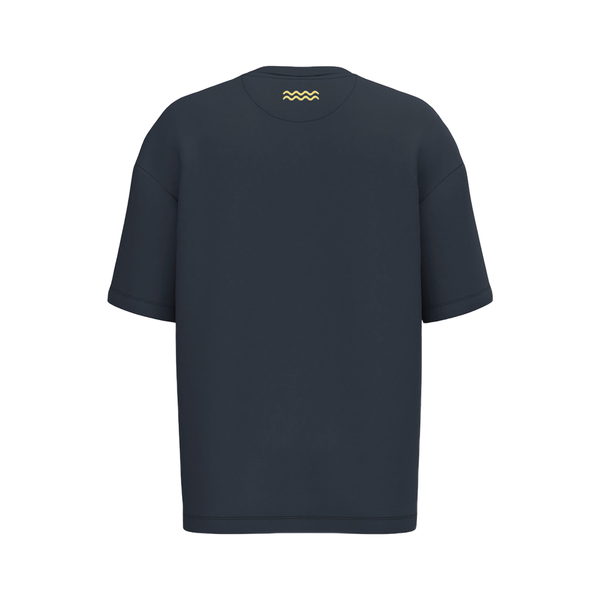 T-shirt Oversize Bleu Nuit Unisexe en coton Bio Épais.