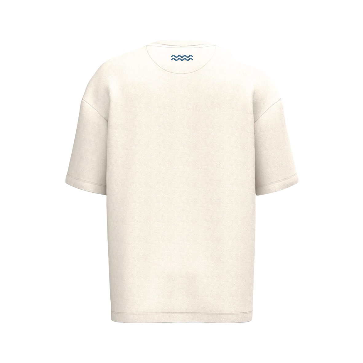 T-shirt Oversize Ivoire Unisexe en coton Bio Épais.