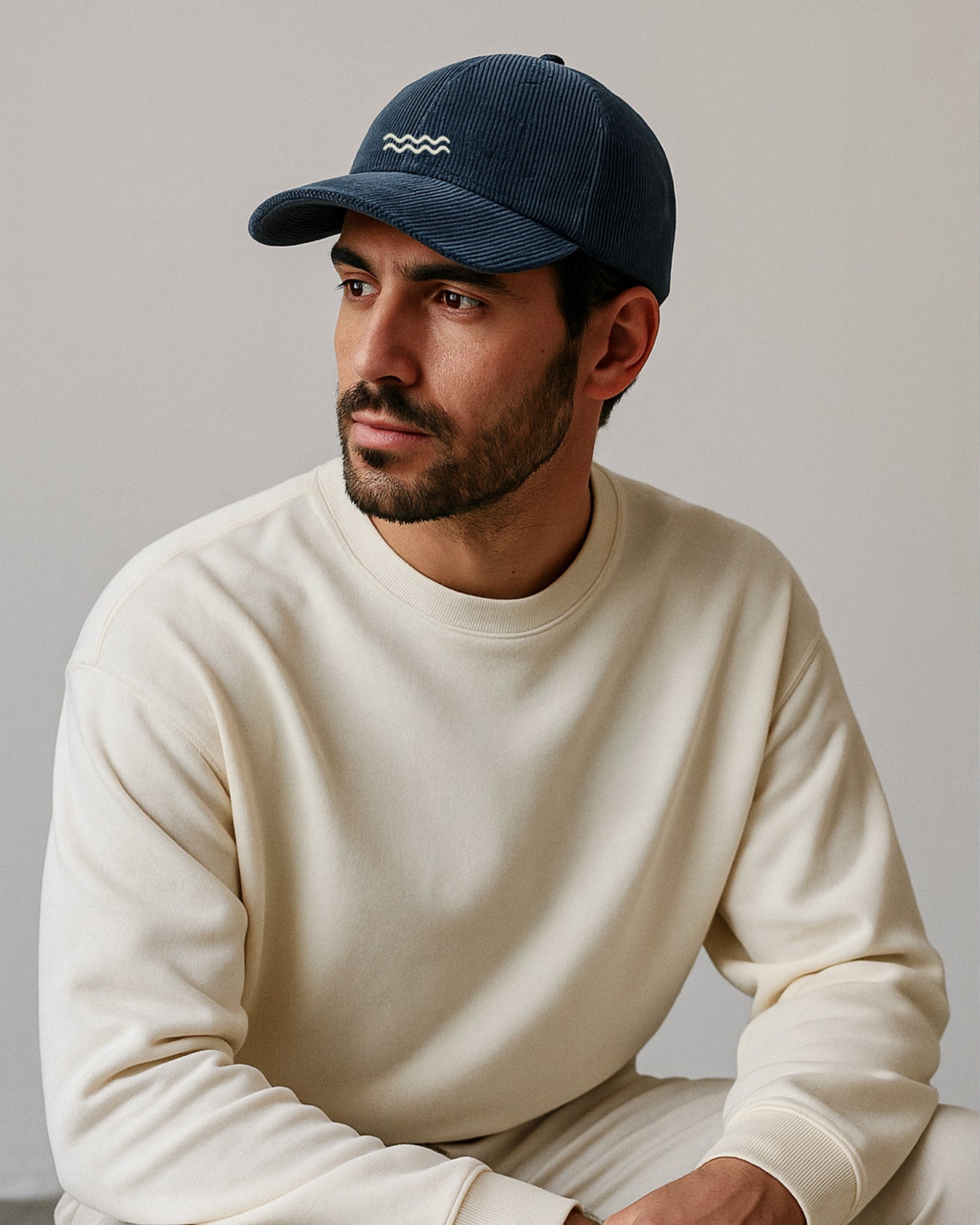 Casquette Velours Bleu Nuit