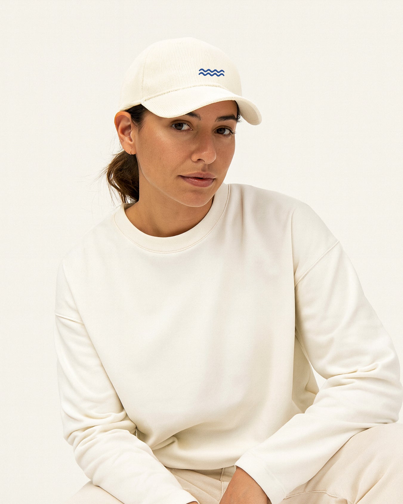 Casquette Velours Ivoire